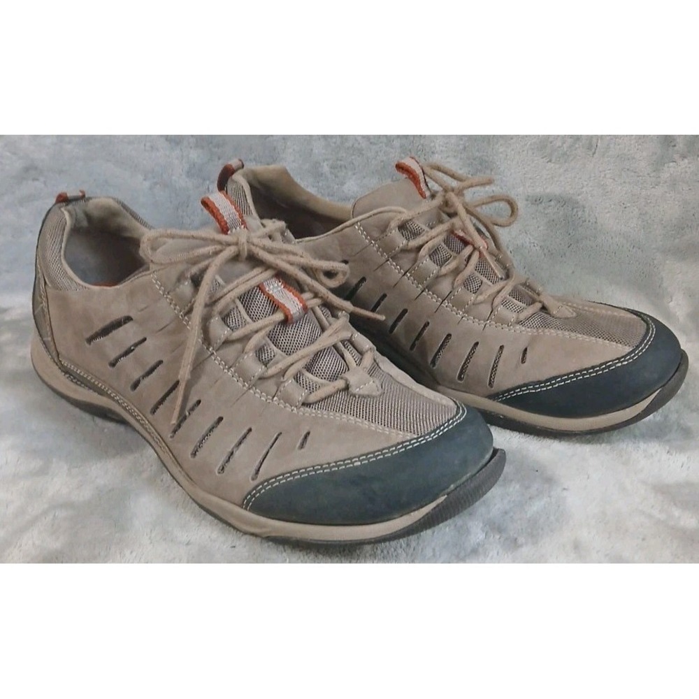 Clarks‎ Privo Womens Athletic Shoes 9 Tan Taupe Leather Hiking Walking
